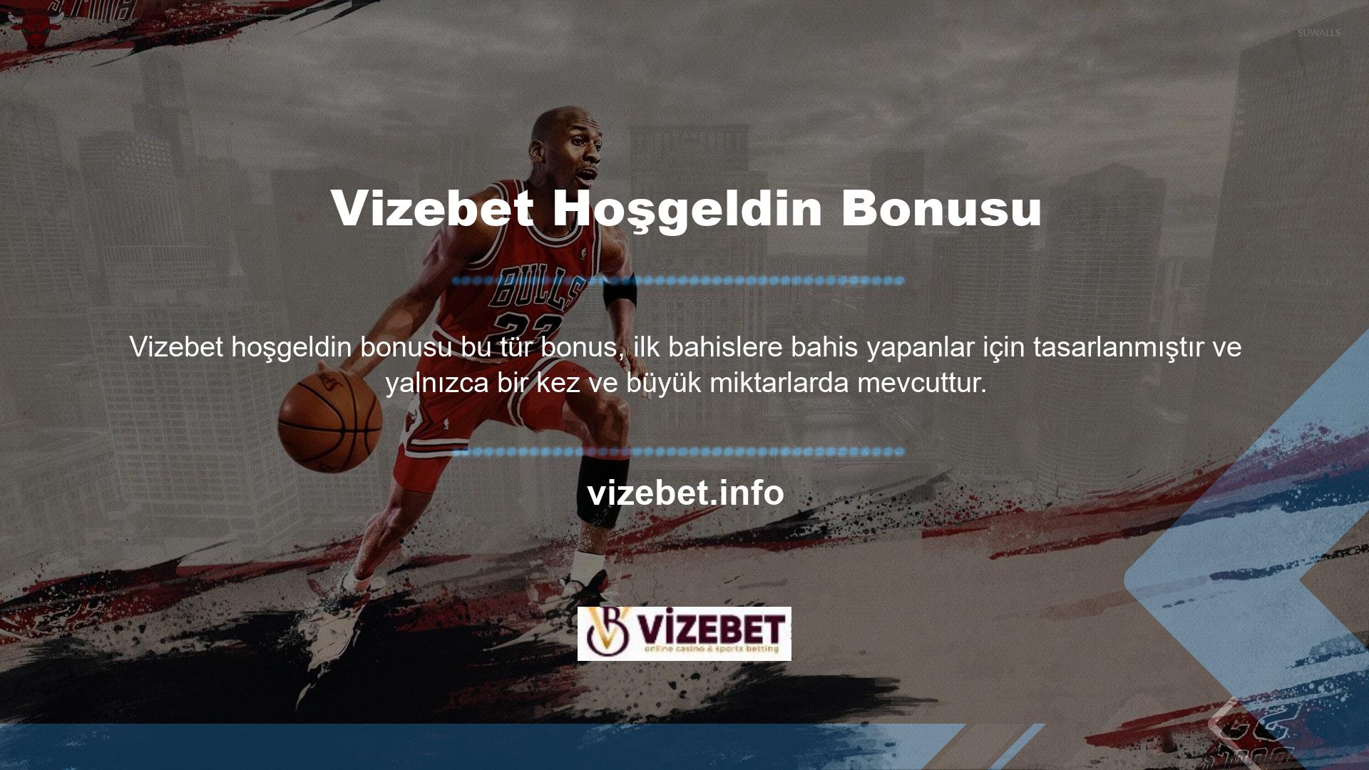 Vizebet hoş geldin bonusu bahis sitesi, Türkiye'de benzersizdir